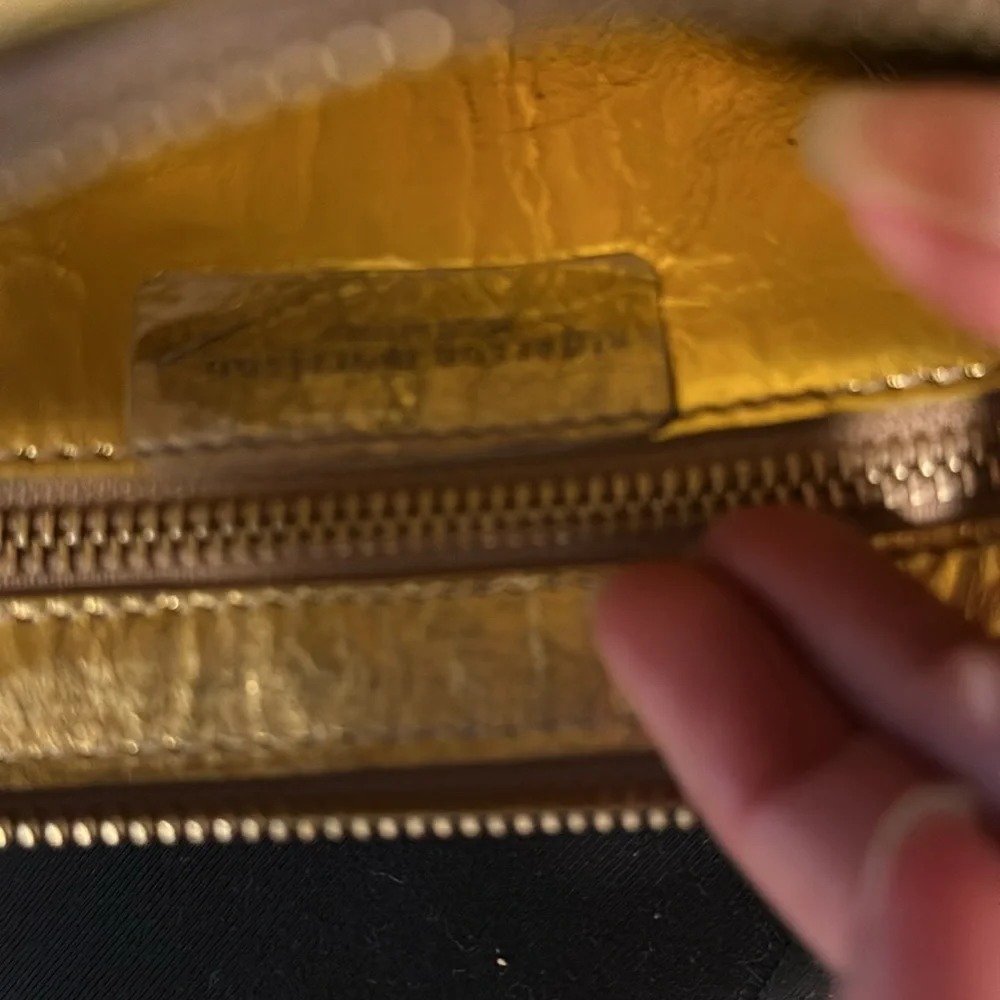 Sigerson Morrison gold wristlet/clutch